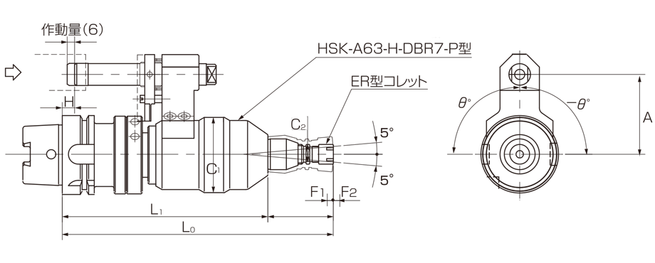 HSK-DBR7-P for Machining Centers